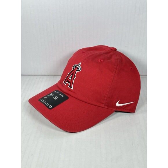 Size M/L Los Angeles Angels Nike Club Cap Red Adjustable Baseball Hat NWT - Picture 2 of 5